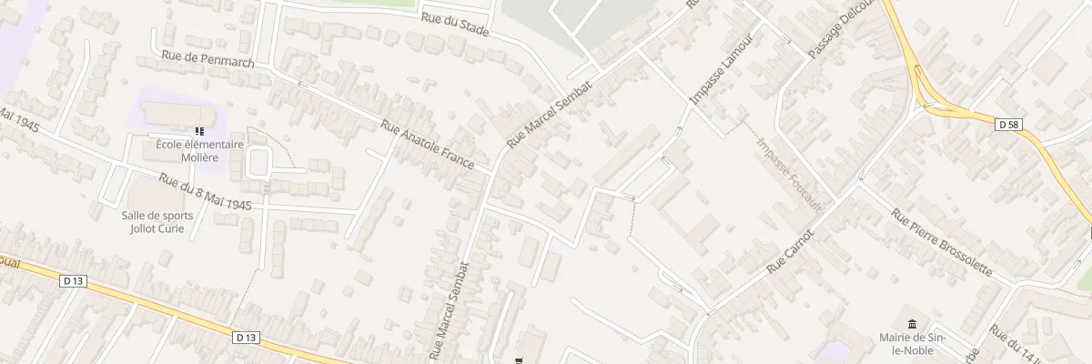 Plan du 204 Rue Marcel Sembat à Sin-le-Noble