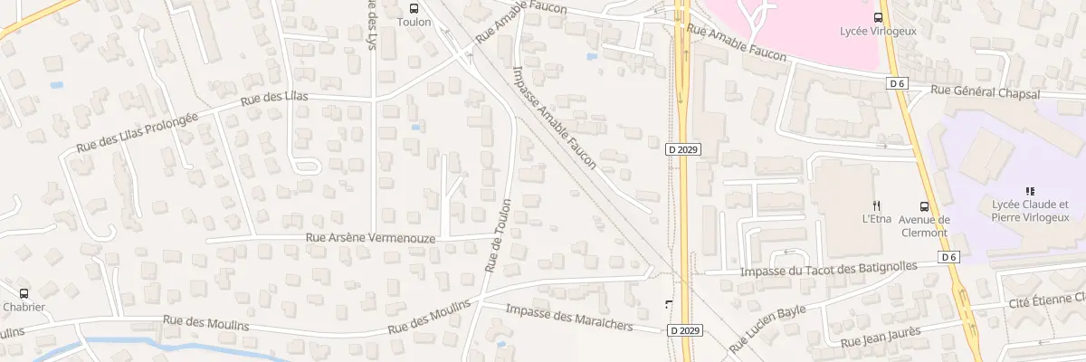 Plan du 6 Rue de Toulon à Riom