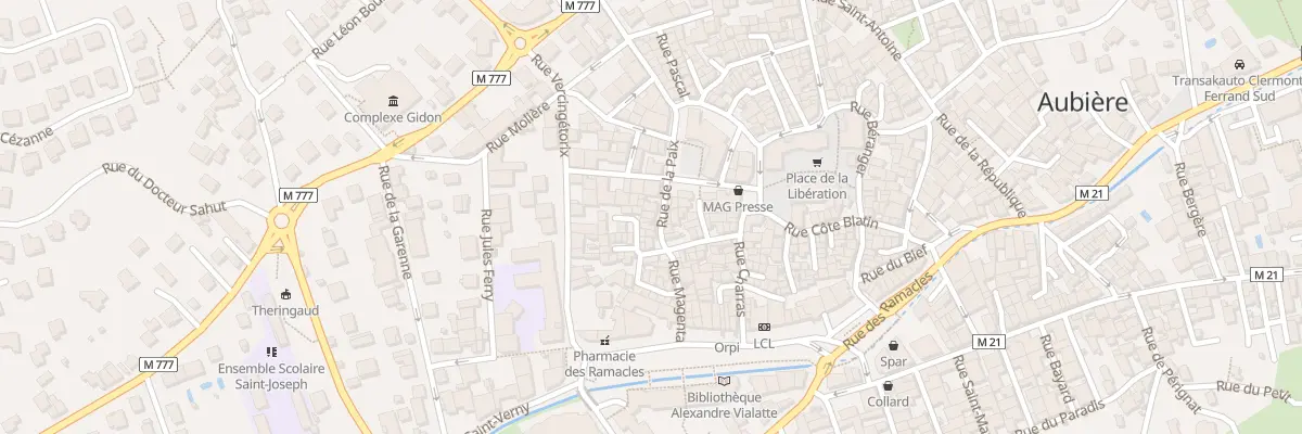 Plan du 10 Rue de la Paix à Aubière
