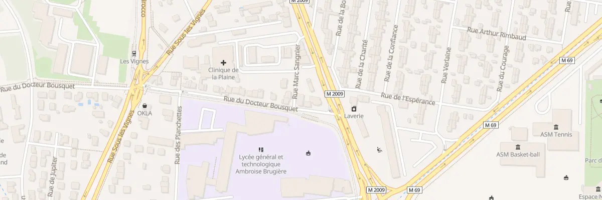 Plan du 2 Rue Marc Sangnier à Clermont-Ferrand