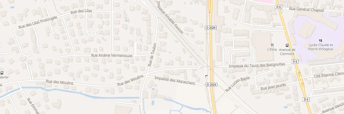 Plan du 11 Rue des Moulins à Riom