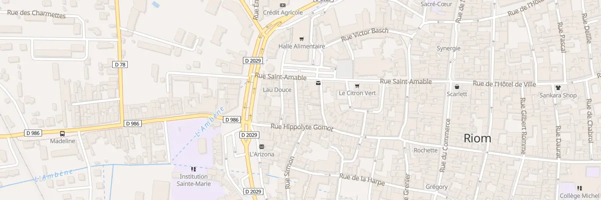 Plan du 6 Rue Marengo à Riom
