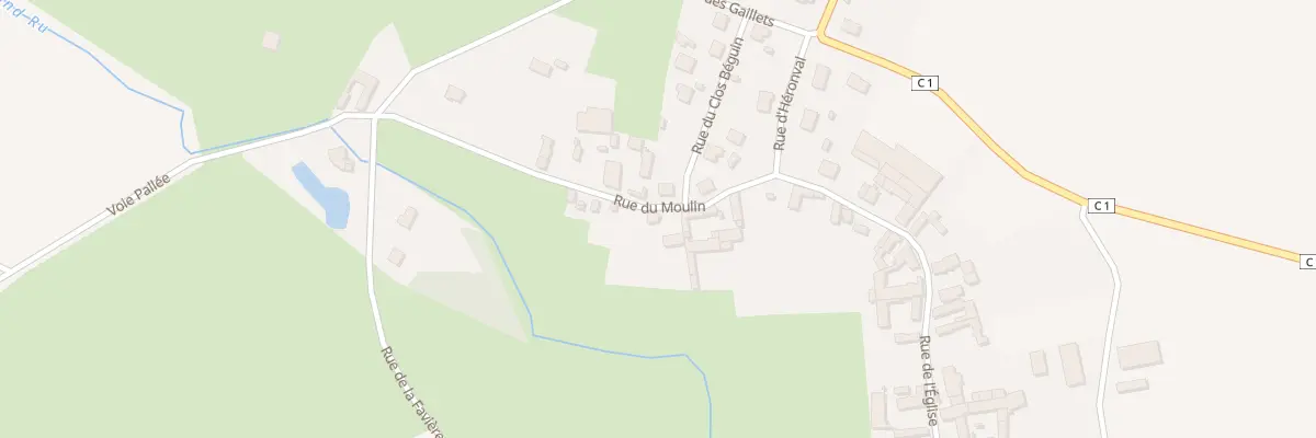 Plan du 93 Rue du Moulin à Mondescourt