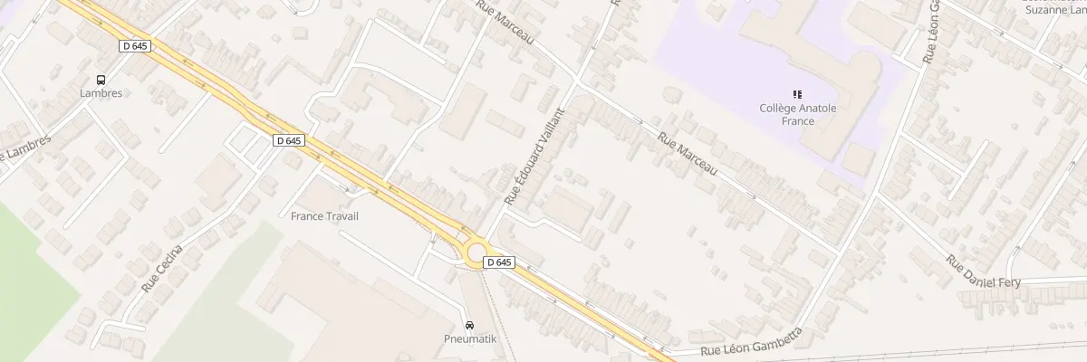 Plan du 457 Rue Edouard Vaillant à Sin-le-Noble