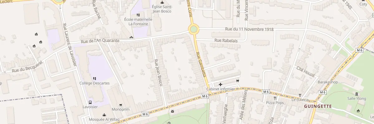 Plan du 22 Rue Gambetta à Mons-en-Barœul