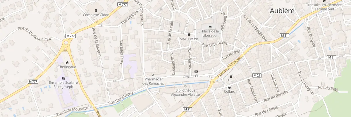 Plan du 5 Rue Magenta à Aubière