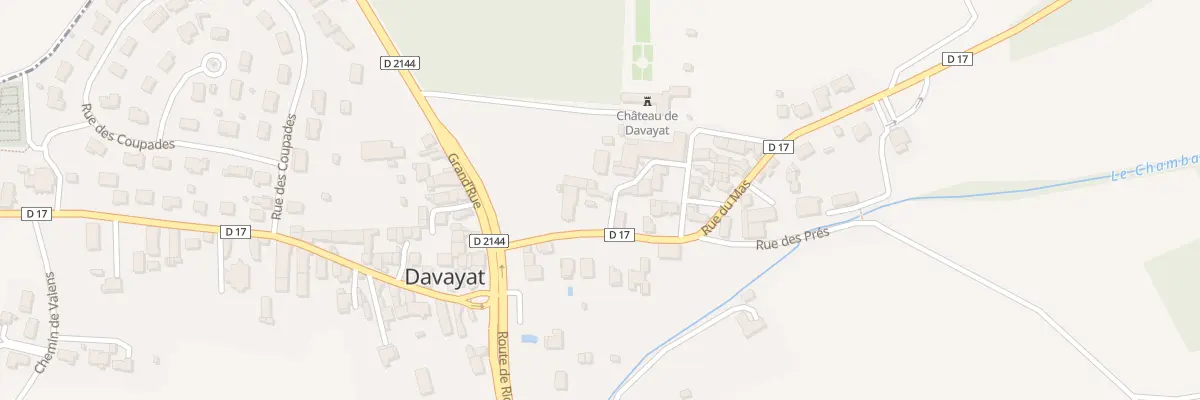 Plan du 2 Rue de la Ruelle à Davayat