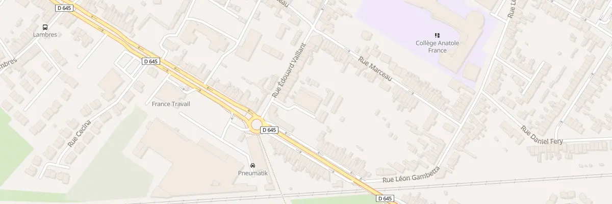 Plan du 499 Rue Edouard Vaillant à Sin-le-Noble