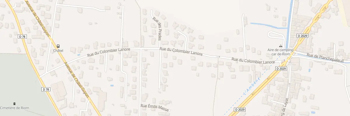Plan du 17 Rue du Colombier Lanore à Riom