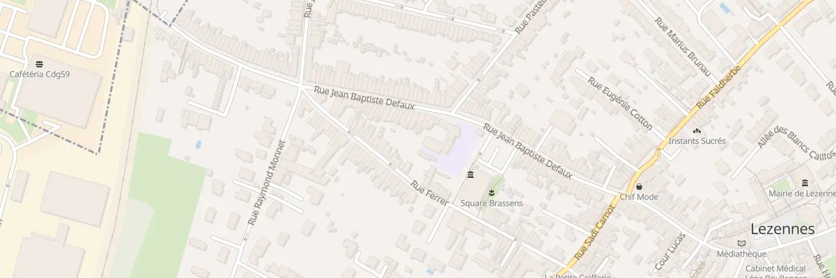 Plan du 111 Rue Jean-Baptiste Defaux à Lezennes