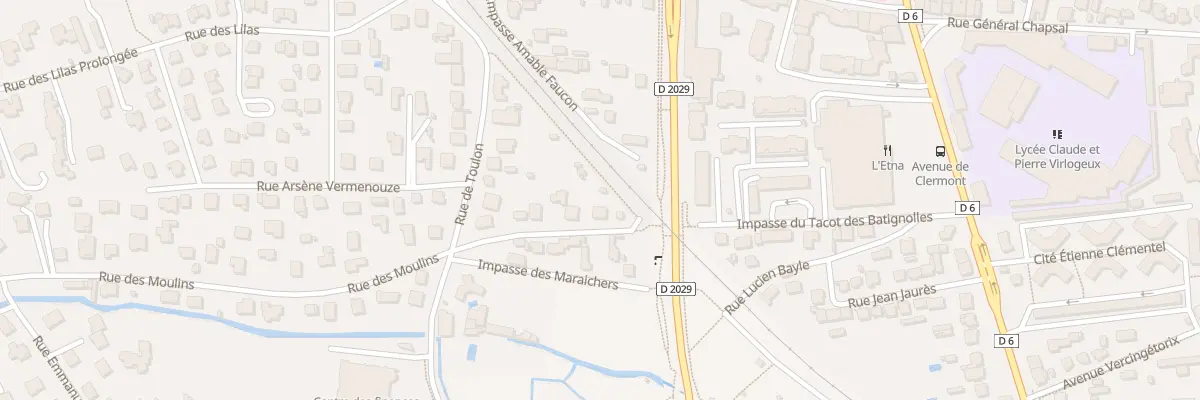 Plan du 5 Rue des Moulins à Riom
