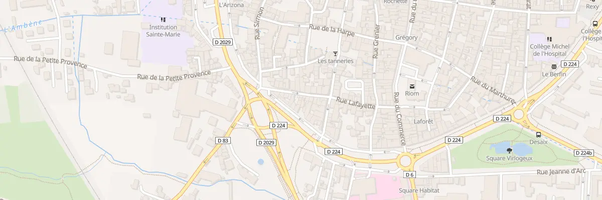 Plan du 84 Rue Lafayette à Riom