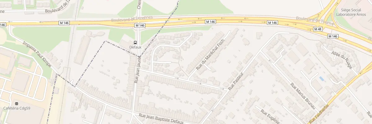 Plan du 9 Rue du Mal Foch à Lezennes
