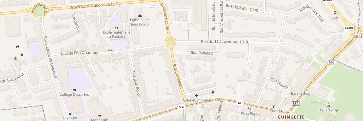 Plan du 3 Rue Gambetta à Mons-en-Barœul