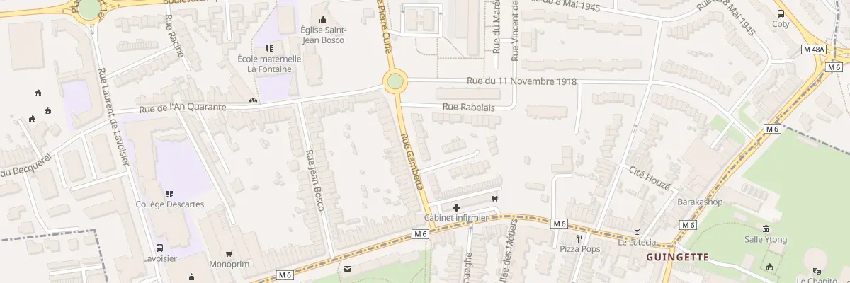 Plan du 9 Rue Gambetta à Mons-en-Barœul