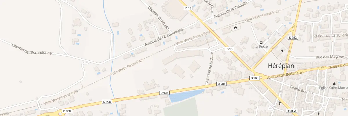 Plan du 1F Av de la Gare à Hérépian