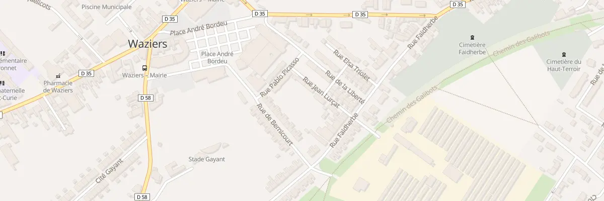 Plan du 406 Rue Faidherbe à Waziers