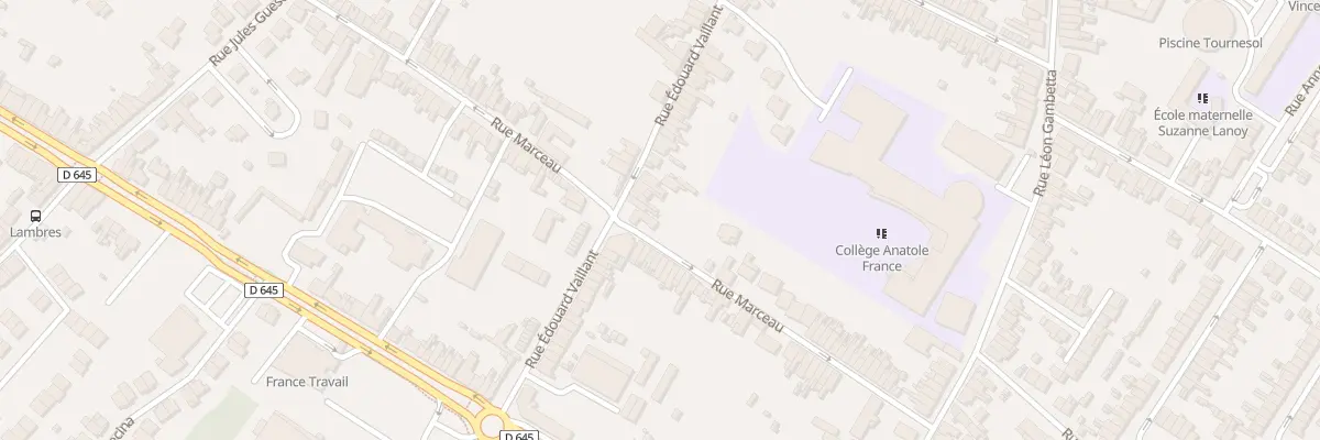 Plan du 357 Rue Edouard Vaillant à Sin-le-Noble