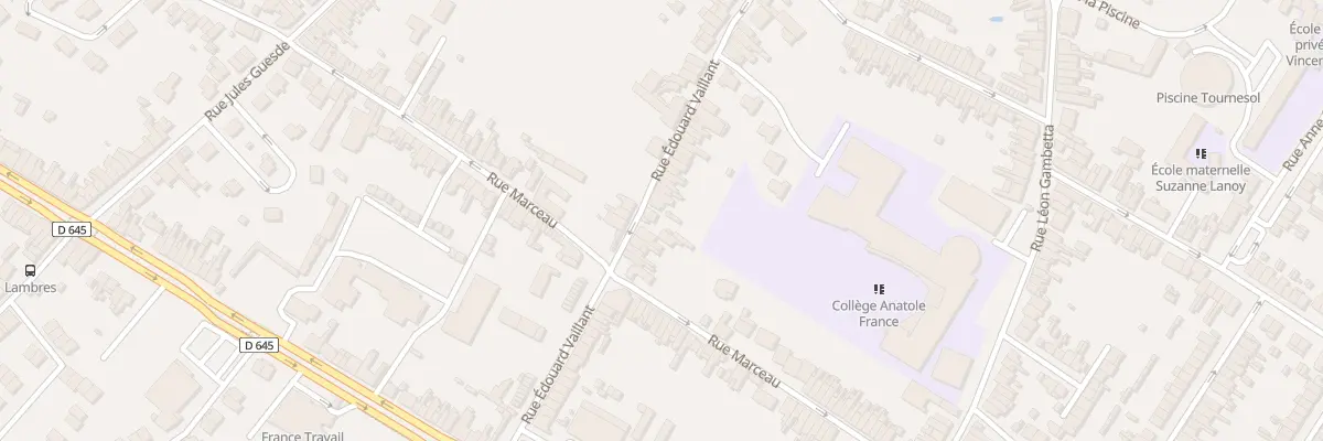 Plan du 321 Rue Edouard Vaillant à Sin-le-Noble