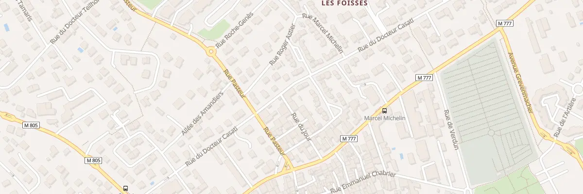 Plan du 20 Rue du Docteur Casati à Aubière
