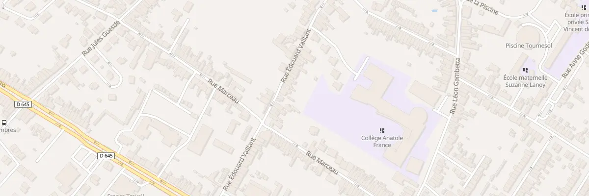 Plan du 311 Rue Edouard Vaillant à Sin-le-Noble