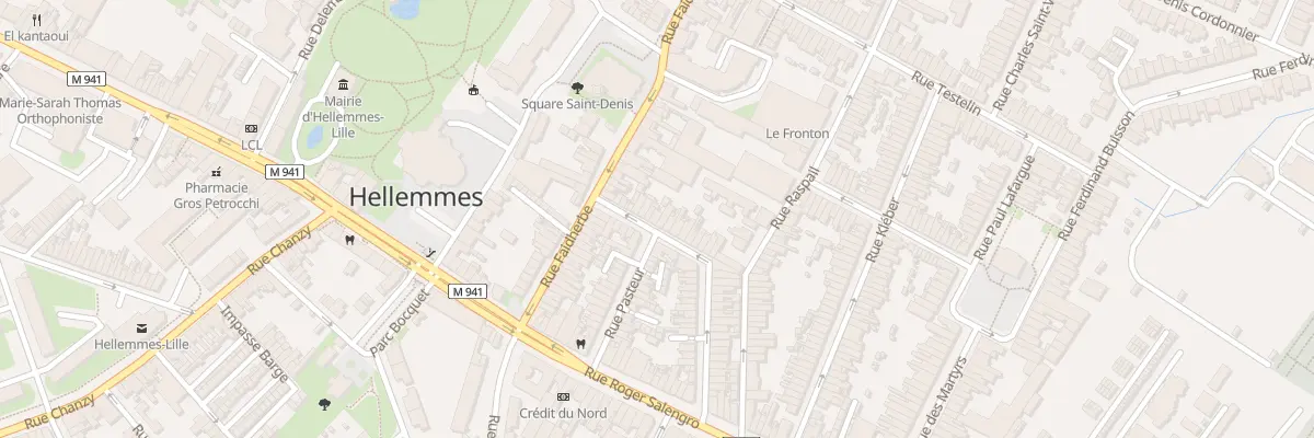 Plan du 54 Rue du Docteur Roux à Lille