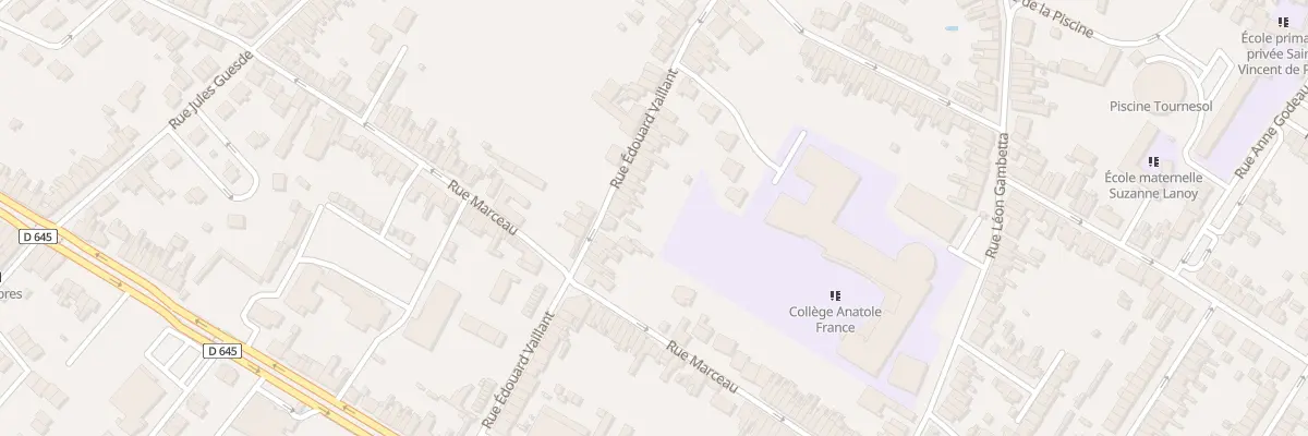 Plan du 307 Rue Edouard Vaillant à Sin-le-Noble