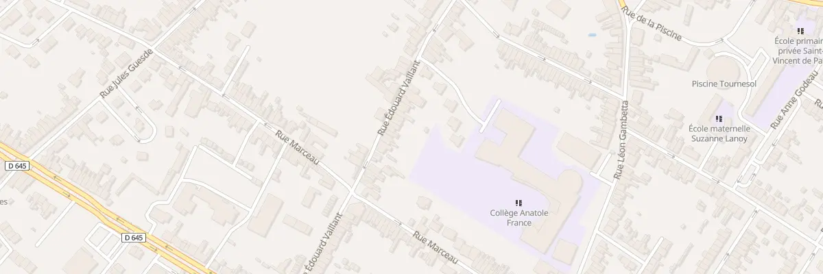 Plan du 287 Rue Edouard Vaillant à Sin-le-Noble