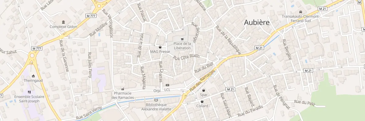 Plan du 24 Rue Cote Blatin à Aubière