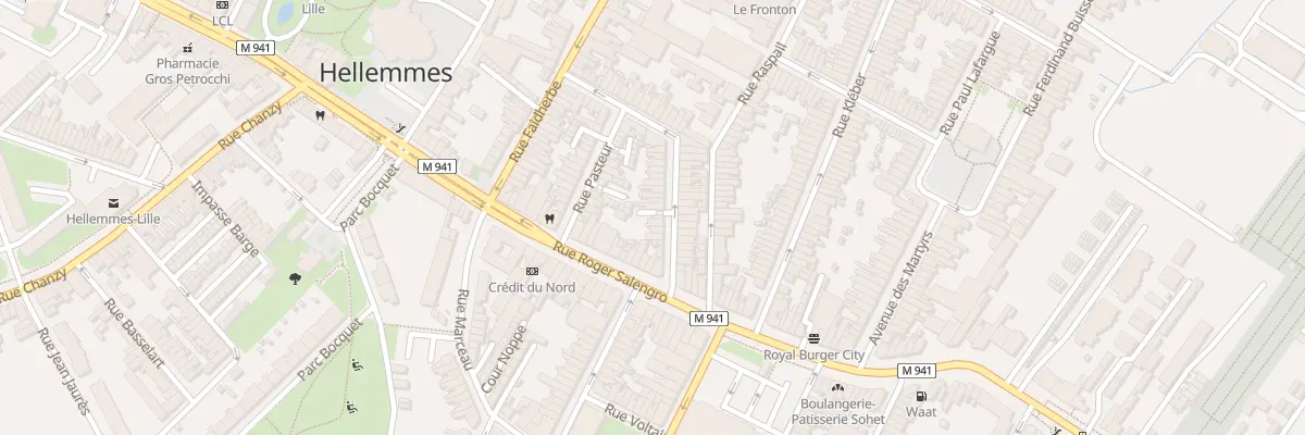 Plan du 7 Rue du Docteur Roux à Lille