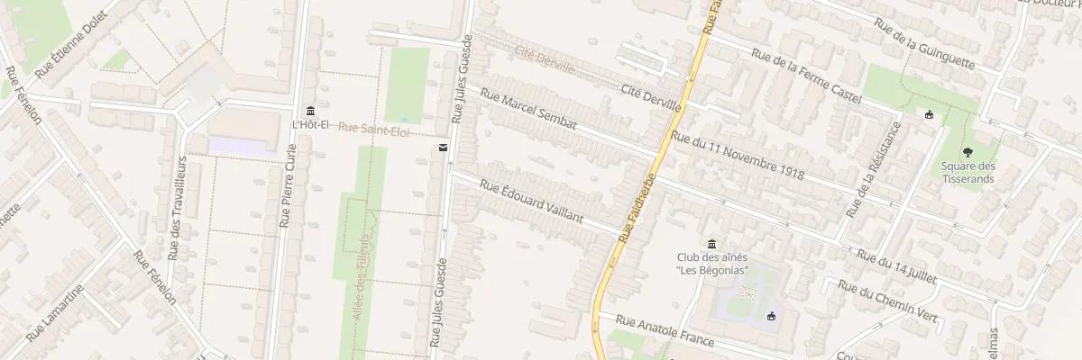 Plan du 28 Rue Edouard Vaillant Hellemmes à Lille