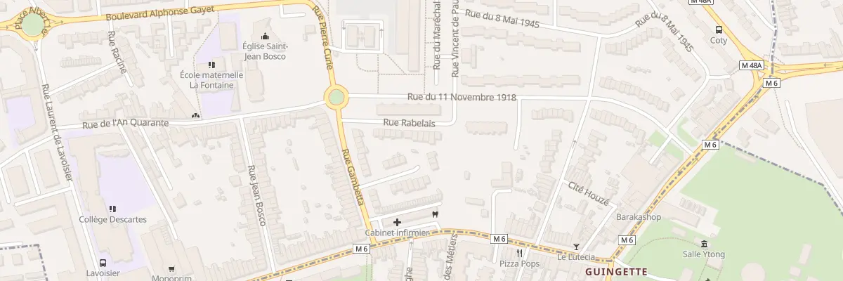Plan du 16 Rue Rabelais à Mons-en-Barœul