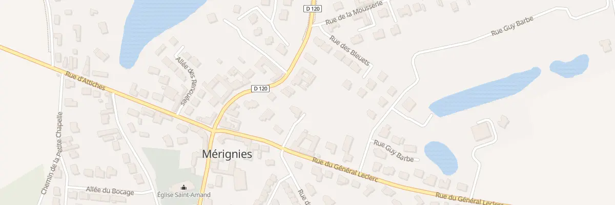 Plan du 128 Rue de Pont A Marcq à Mérignies