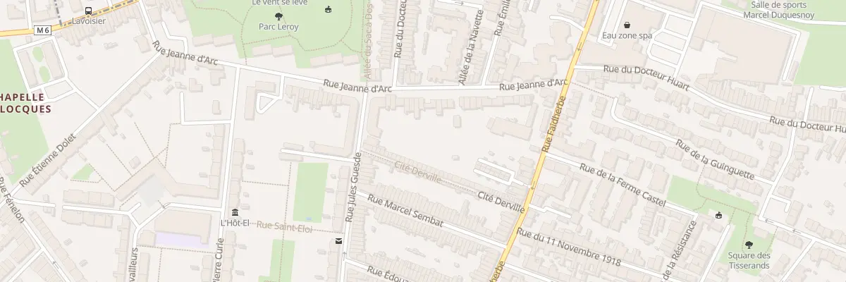 Plan du 90 Rue Jeanne d’Arc Hellemmes à Lille