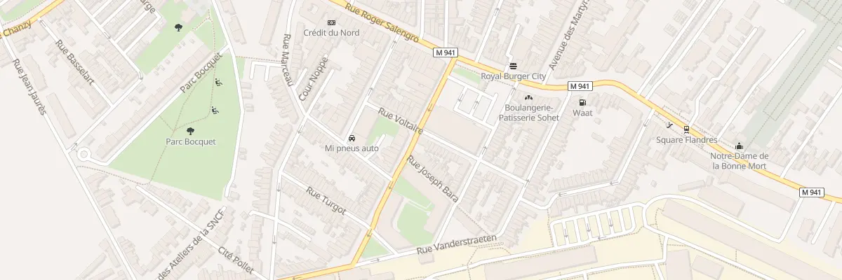 Plan du 2 Rue Voltaire Hellemmes à Lille