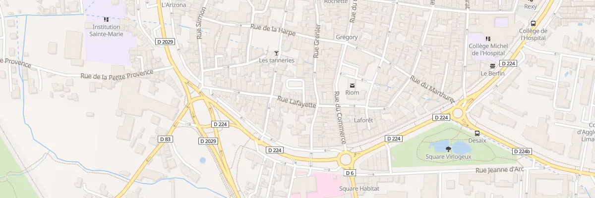 Plan du 39 Rue Lafayette à Riom