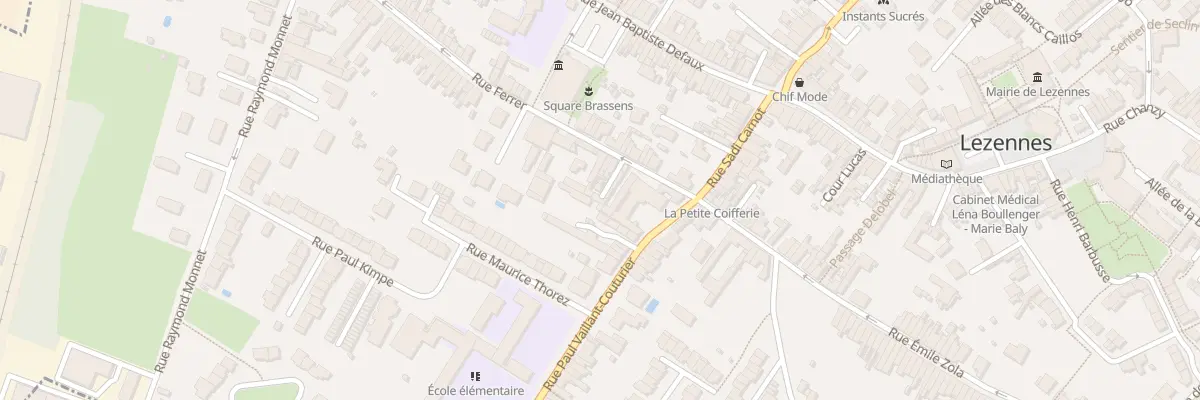 Plan du 5 Vc Bernard à Lezennes