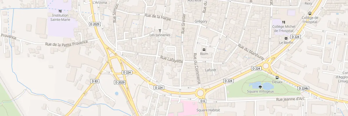 Plan du 37 Rue Lafayette à Riom