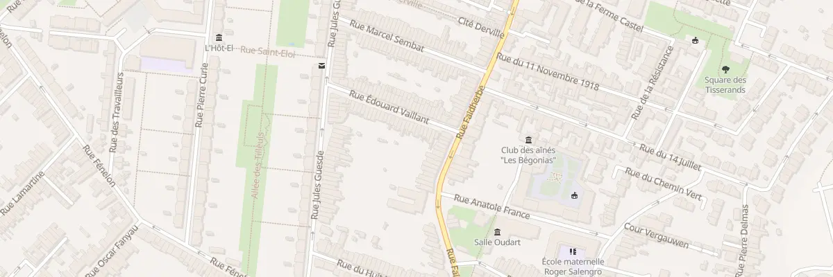 Plan du 7 Rue Edouard Vaillant Hellemmes à Lille