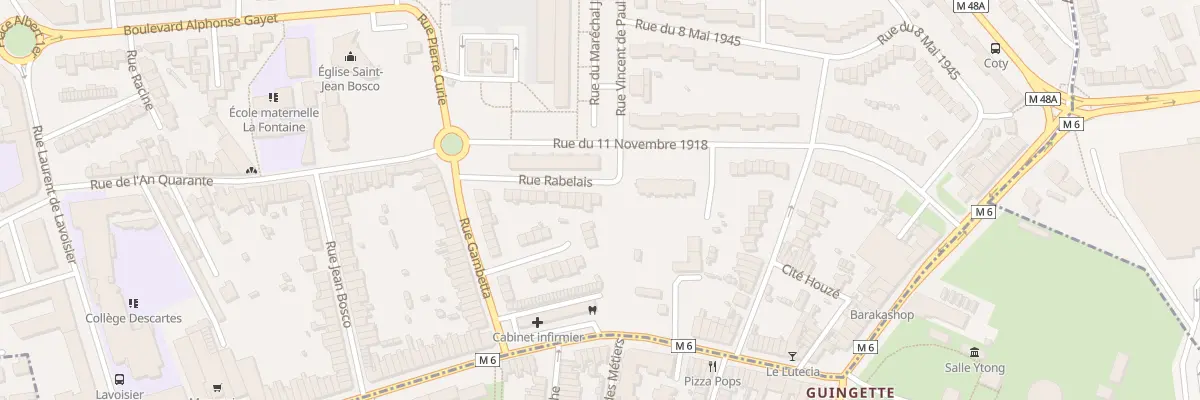 Plan du 22 Rue Rabelais à Mons-en-Barœul