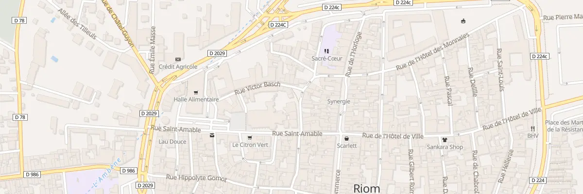 Plan du 6 Pl Malouet à Riom