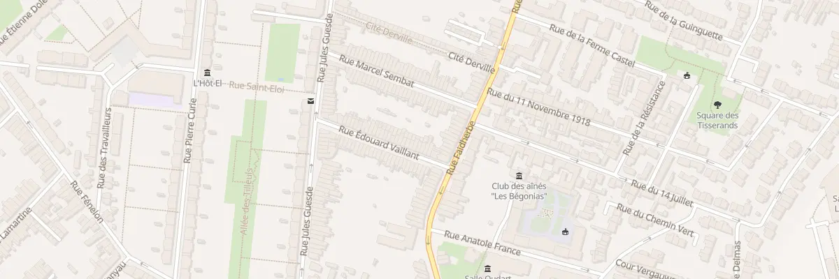 Plan du 10 Rue Edouard Vaillant Hellemmes à Lille