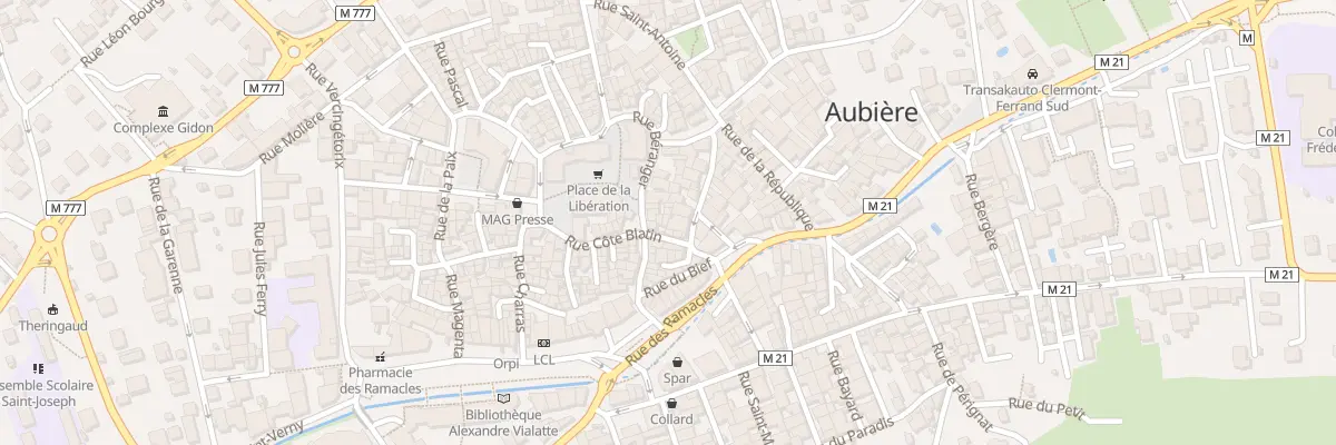 Plan du 27 Rue Cote Blatin à Aubière
