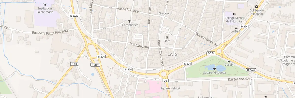 Plan du 38 Rue Lafayette à Riom