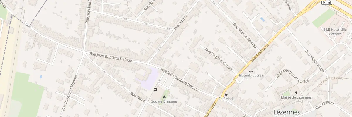 Plan du 74 Rue Jean-Baptiste Defaux à Lezennes