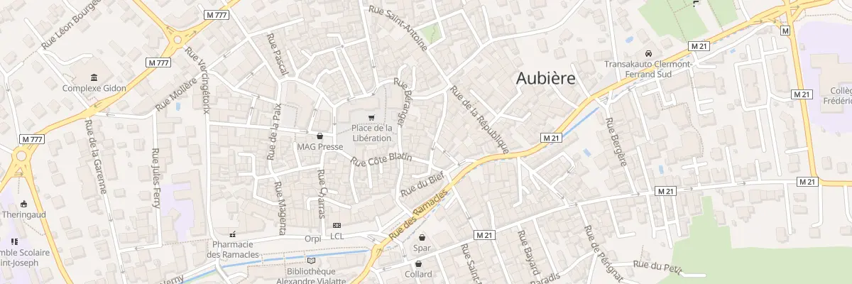 Plan du 14 Rue Nationale à Aubière