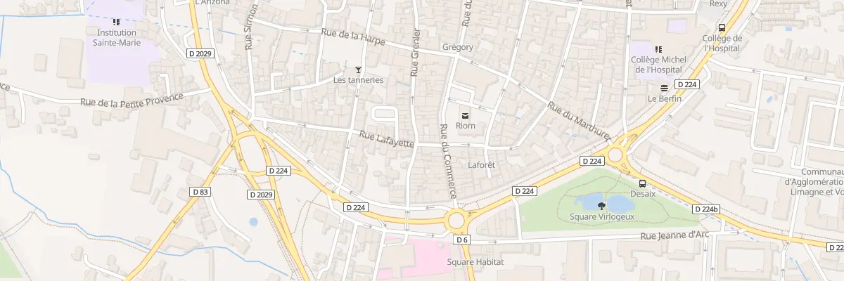 Plan du 25 Rue Lafayette à Riom