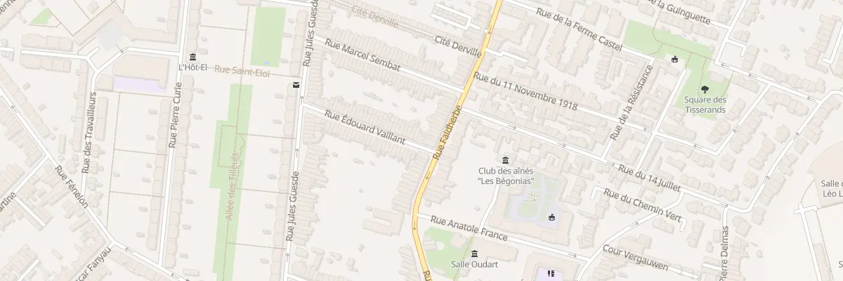 Plan du 2A Rue Edouard Vaillant Hellemmes à Lille