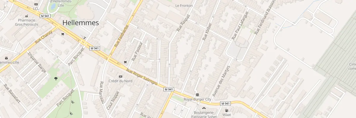Plan du 10 Rue Raspail Hellemmes à Lille