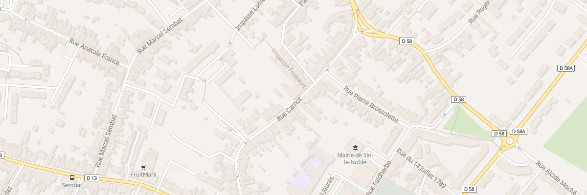 Plan du 251 Rue Carnot à Sin-le-Noble